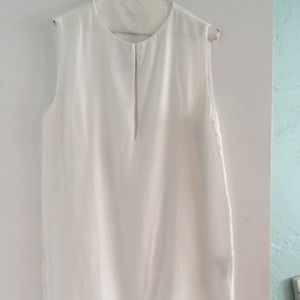 Forever 21 Cream Slit-Neck Dress